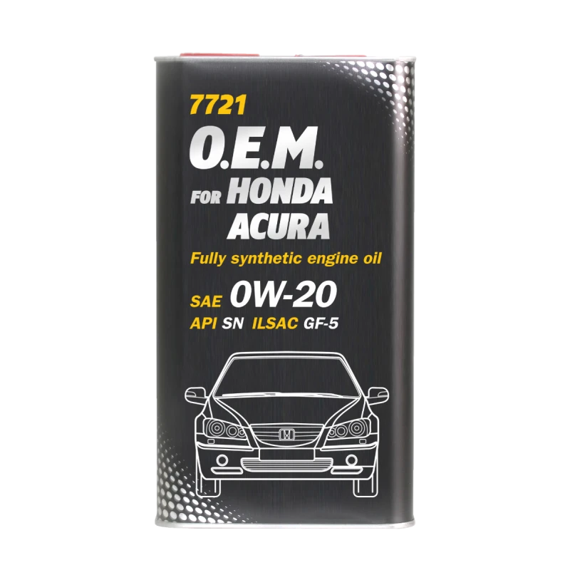 Моторное масло Mannol 7721 O.E.M.  For Honda Acura SAE 0W-20 4L Metal