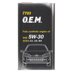 Mühərrik yağı Mannol 7703 O.E.M. For Peugeot-Citroen SAE 5W-30 4L Metal