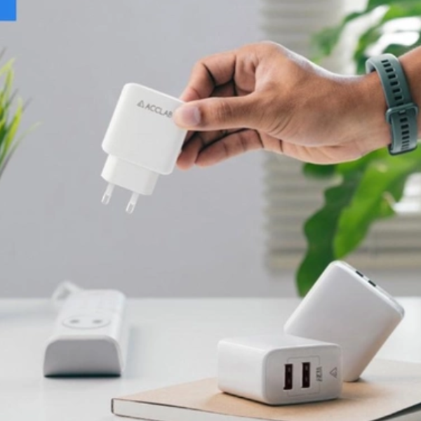 Зарядное устройство Acclab AL-TC224 2 USB 2.4A White