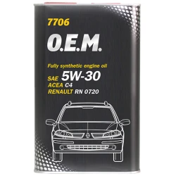 Моторное масло Mannol 7706 O.E.M. For Renault-Nissan SAE 5W-30 1L Metal
