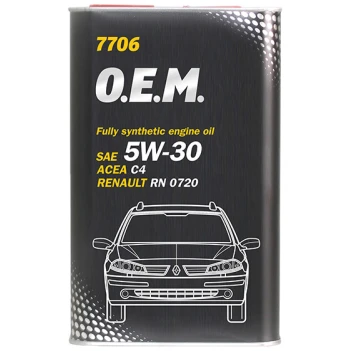Моторное масло Mannol 7706 O.E.M. For Renault-Nissan SAE 5W-30 1L Metal
