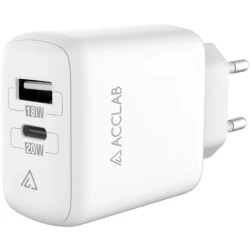Зарядное устройство Acclab AL-TC220 USB/Type-C White