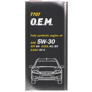 Моторное масло Mannol 7707 O.E.M. For Ford-Volvo SAE 5W-30 5L Metal