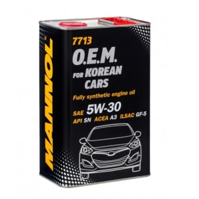 Mühərrik yağı Mannol 7713 O.E.M. For Korean Cars SAE 5W-30 1L Metal