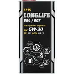 Mühərrik yağı Mannol 7715 O.E.M. For VW, Audi, Skoda SAE 5W-30 5L Metal