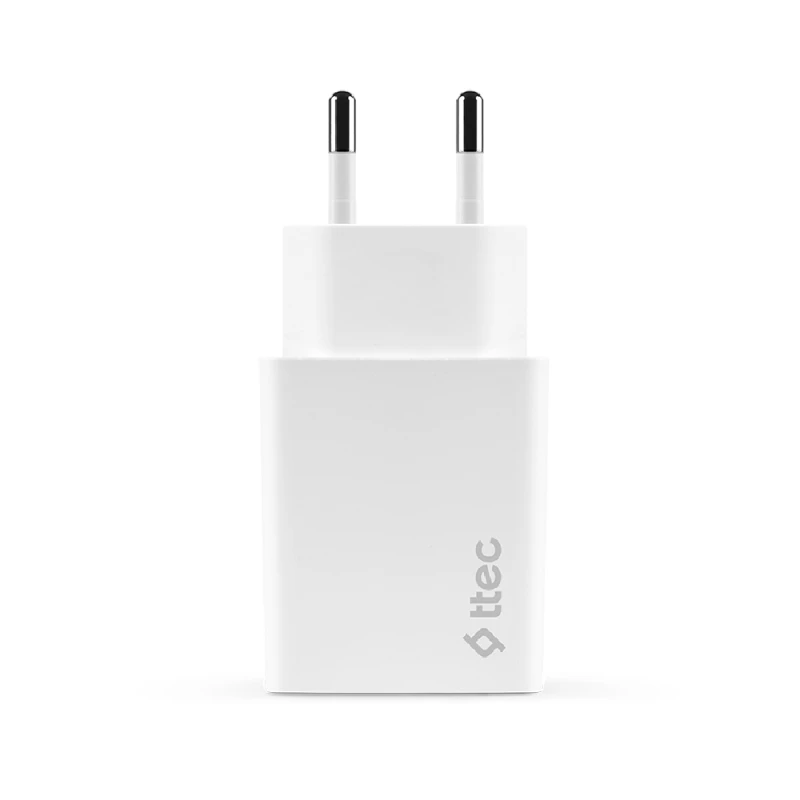 Сетевое зарядное устройство Ttec Smartcharger Travel Charger 20W с кабелем Type-C, белый