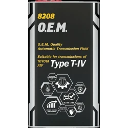 Масло для АКПП Mannol Automatic Special Toyota Type T-IV 4L Metal