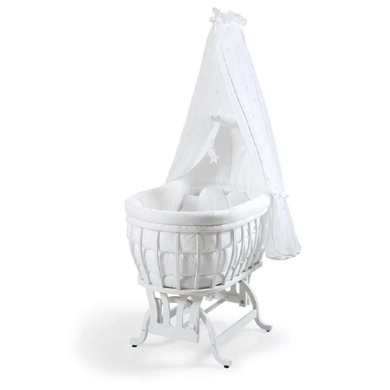 Кроватка-качалка Tahterevalli Luna 70613 Белая