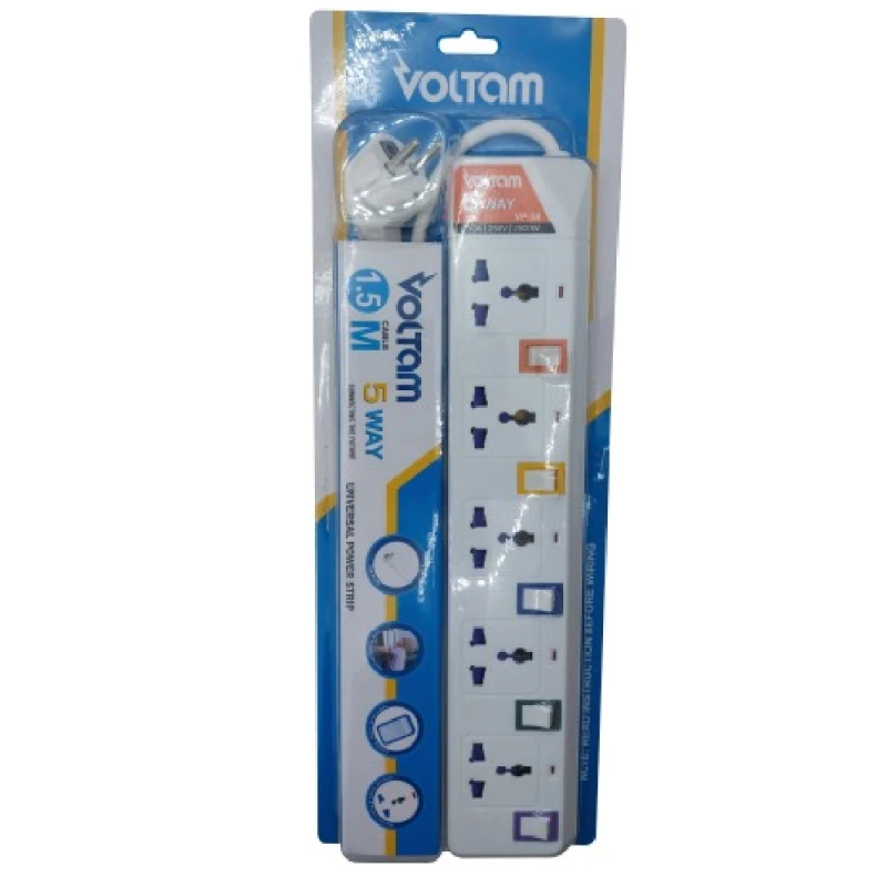 Uzadıcı Voltam 1.5 m VP-34 5 Way Universal Type Power Strip