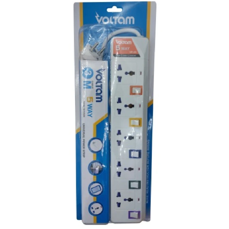 Uzadıcı Voltam 3 m VP-35 5 Way Universal Type Power Strip
