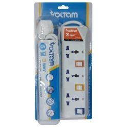 Uzadıcı Voltam 5 m VP-30 3 Way Universal Type Power Strip