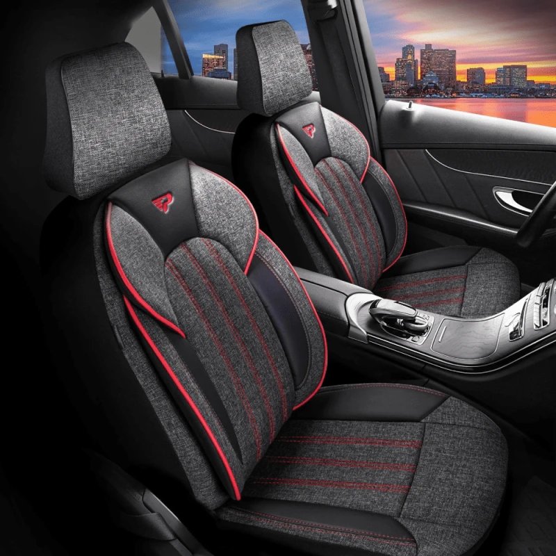 Oturacaq örtükləri Panda Marsel Series Black/Red