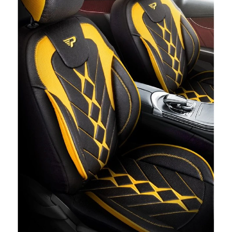 Oturacaq örtükləri Panda Texas Series Black/Yellow