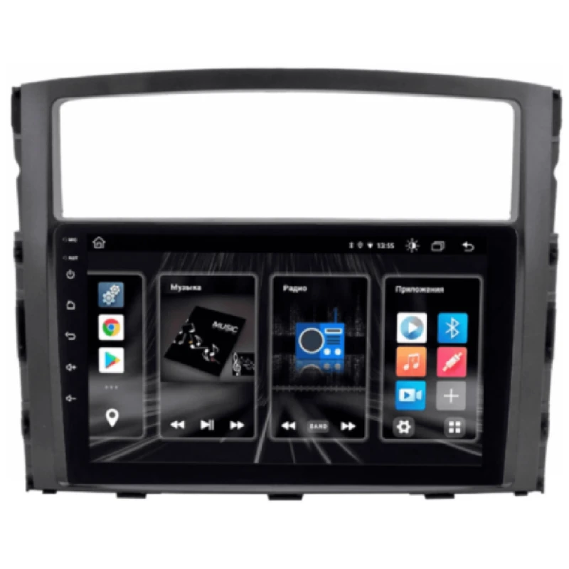 Android Car Monitor King Cool T18 4/64 GB DSP & Carplay For Mitsubishi Pajero 2006-2010 (Rockford)