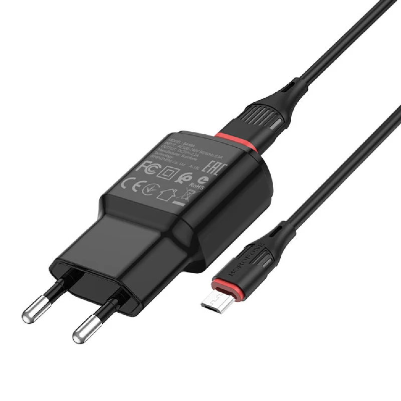 Borofone Orion Charger + Cable Micro BA48A Black