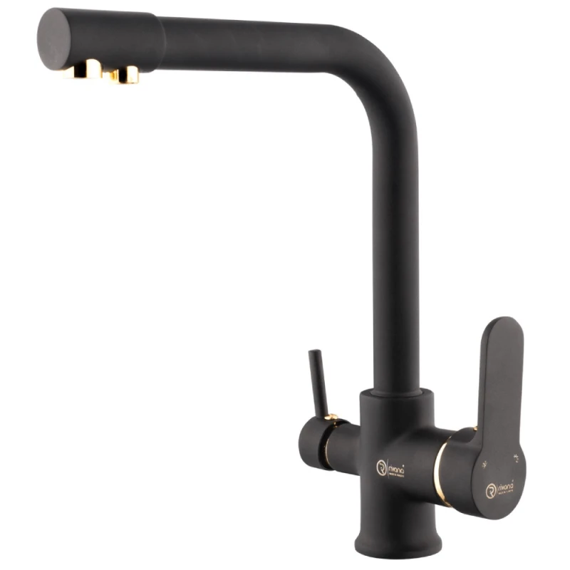 Mətbəx kranı Rivana SDF200 Sedef Black