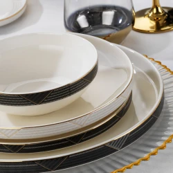 Serviz dəsti Schafer Adel Line 56 parça Qızılı 8699131788653