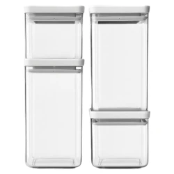 Brabantia Jar Sets Square saxlama qabı seti 4PCS 122569
