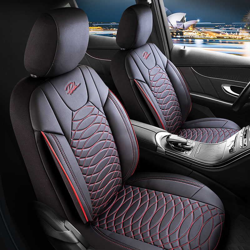 Oturacaq örtükləri Panda Sydney Series Black/Red