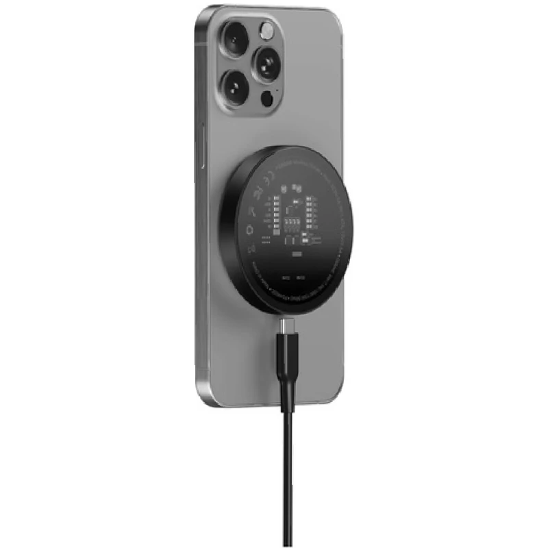 Зарядное устройство MagSafe Porodo с кабелем TPU 1.8M Black PD-MGSC18-BK