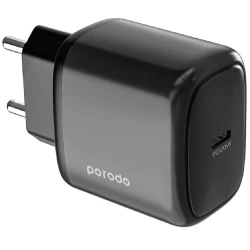 Porodo 2W USB-C charger EU+TYPE-C cable 1.2M Black / PD-20WEUCC-BK