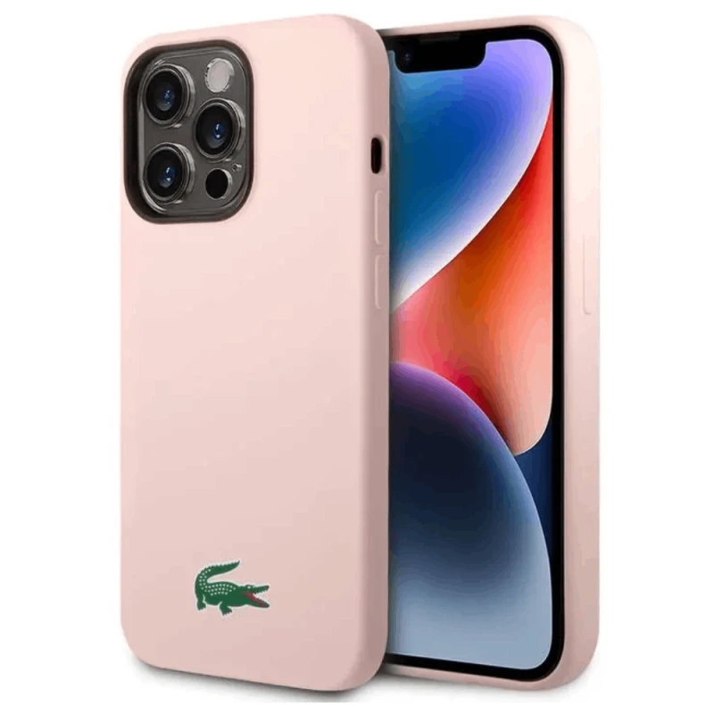 Qoruyucu örtük Lacoste MagSafe Silicone iPhone 15 Pro Max Pink LCHMP15XSLOI