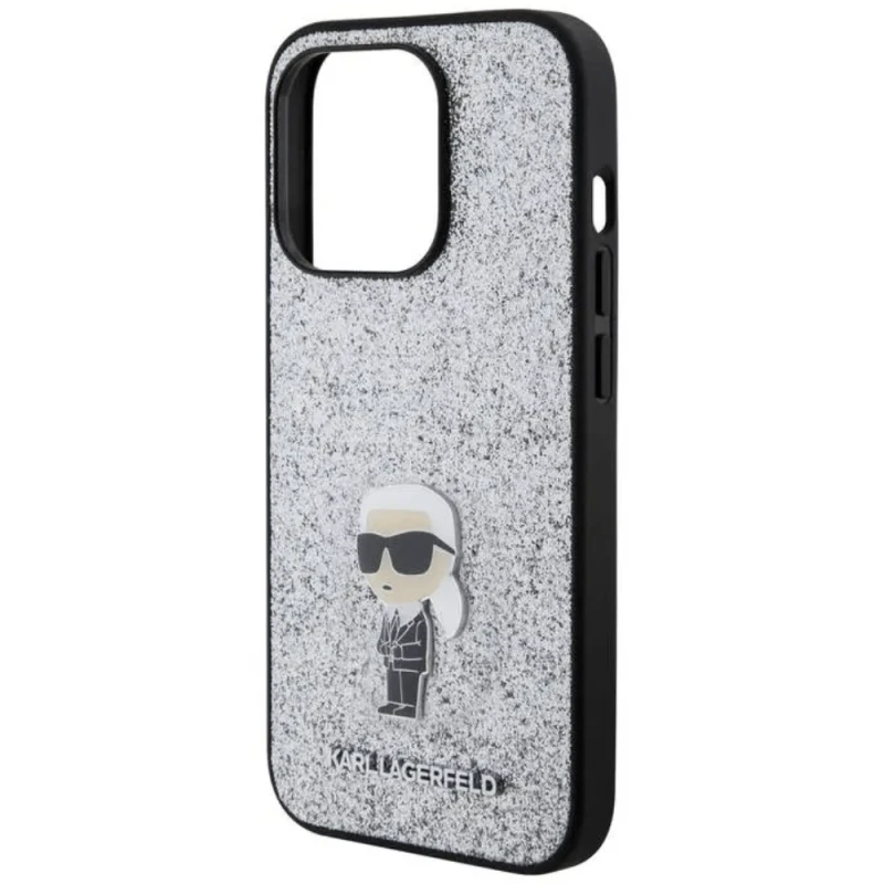 Qoruyucu örtük Karl Lagerfeld Fixed Glitter iPhone 15 Pro Max KLHCP15XGKNPSG