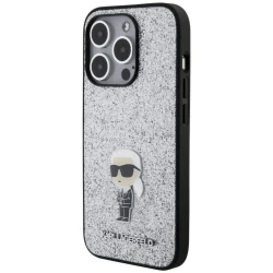 Qoruyucu örtük Karl Lagerfeld Fixed Glitter iPhone 15 Pro Max KLHCP15XGKNPSG