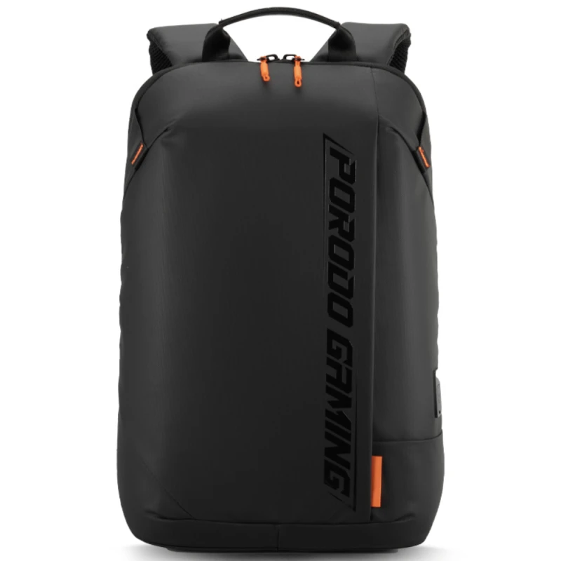 Bel çantası Porodo Gaming Water-Resistant PU Laptop Backpack with USB-C Port Black PDX533