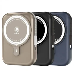 Power Bank Green Lion Monaco MagSafe 10000 mAh Dark Blue GNMPB10KTCDBL