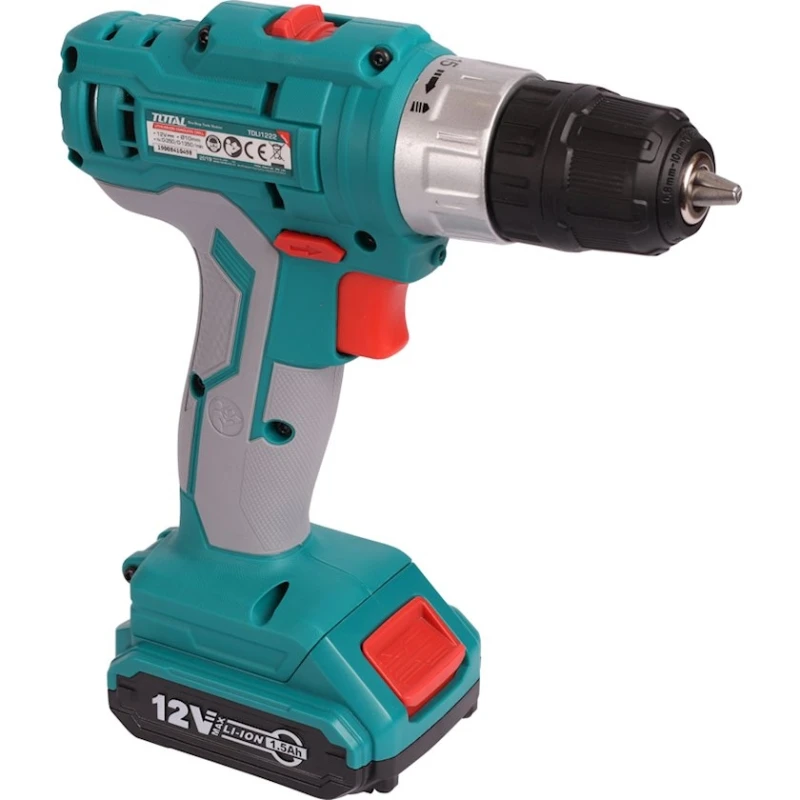 Дрель-шуруповерт Total TDLI1222 (CASE+2X1.2)