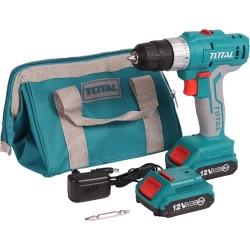 Дрель-шуруповерт Total TDLI1222 (CASE+2X1.2)