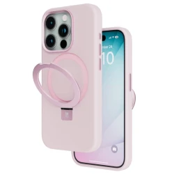 Qoruyucu örtük Levelo Iris Pro Liquide Silicone iPhone 15 Pro Pink LVLIPS15PPK