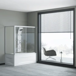 Прямоугольная душевая кабина на ванну Kabinex KL 303 150×70×150 см