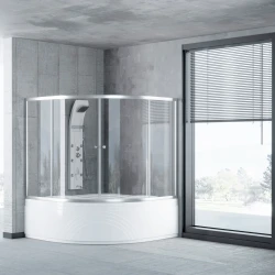Овальная душевая кабина на ванну Kabinex KL 108 160×160×150 см