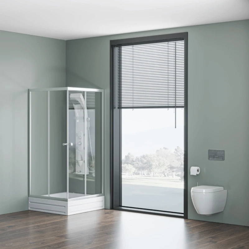 Kvadrat duşaltlıq üstü duş kabin Kabinex KL 653 100×100×180 sm