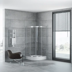 Oval duşaltlıq üstü duş kabin Kabinex KL 605 100×100×180 sm