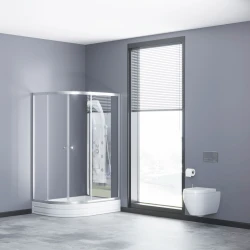 Yarım oval duşaltlıq üstü duş kabin Kabinex KL 852 120×90×180 sm Sağ