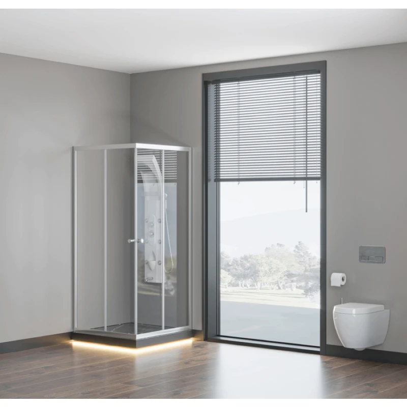 Kvadrat künc açılan Kabinex 90×90×195 sm