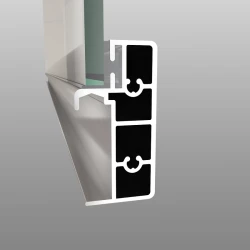 Yarım oval duşaltlıq üstü duş kabin Kabinex KL 853 150×90×180 sm Sol