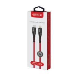 Enerji toplama üçün naqillər Intaleo Type-C  Lightning 1.2 m Red / CBRNYTL1