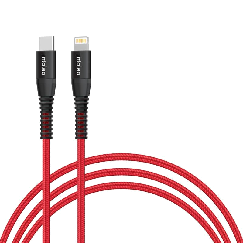 Enerji toplama üçün naqillər Intaleo Type-C  Lightning 1.2 m Red / CBRNYTL1