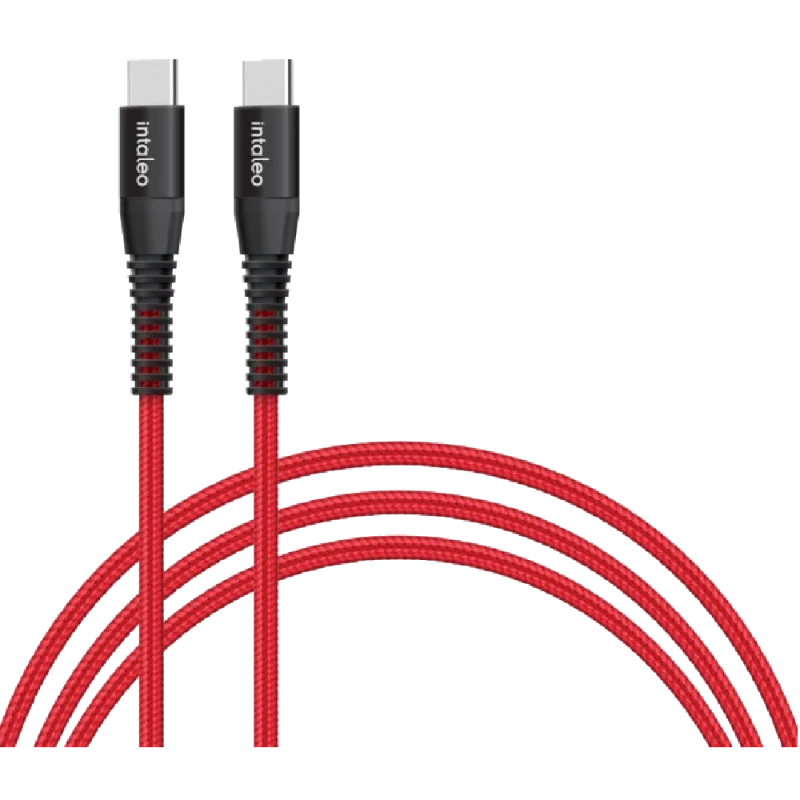 Enerji toplama üçün naqillər Intaleo Type-C to Type-C 1.2m Red  / CBRNYTT1