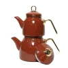Чайник Canali Эмалированный 2-х предметный Красный
