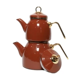 Чайник Canali Эмалированный 2-х предметный Красный