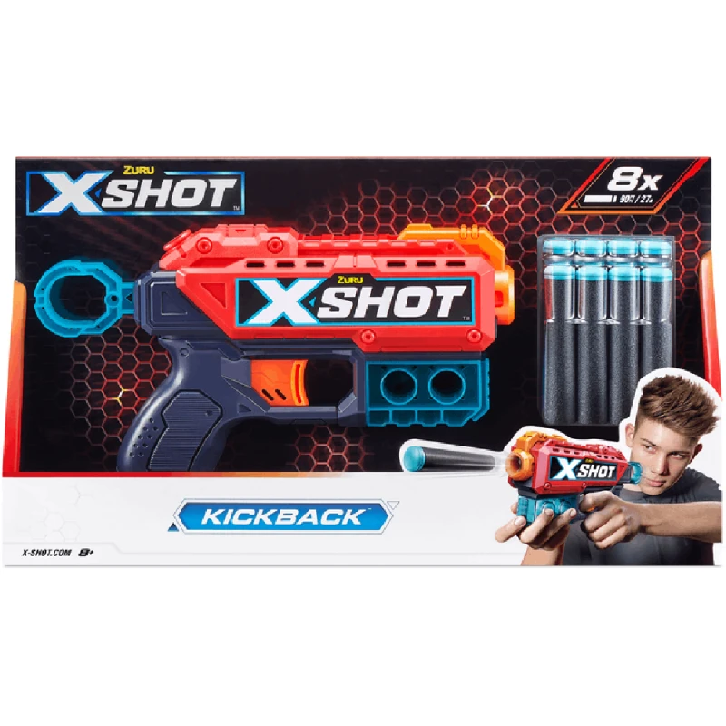 Oyuncaq silahlar Zuru 2022-S001 X-Shot Excel Kickback (8DART) 193052040312