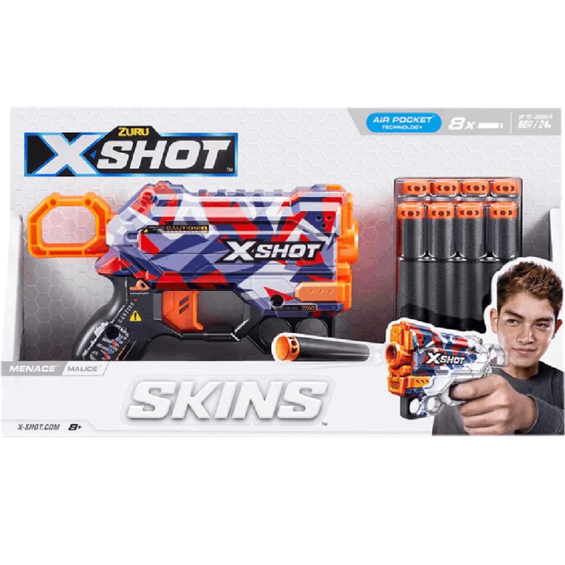 Игрушечный пистолет Zuru INT-S001-X-Shot Skins Menace (8 DART)