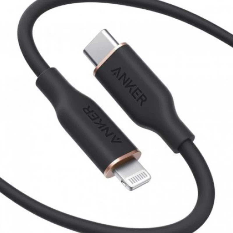 Кабель Anker Powerline Soft USB-C to Lightning 0.9m Черный / A8662-A8662H11