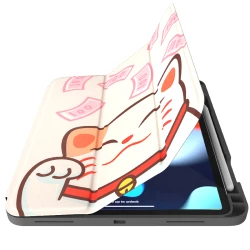Защитная обложка Comma Lingos Series Apple iPad Air 11/5/4 Pro 11 Gen 4/3/2 0648 Lucky Cat