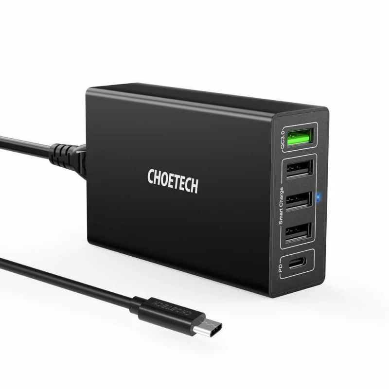 Choetech 60W 5-Ports Wall Charger - 4034